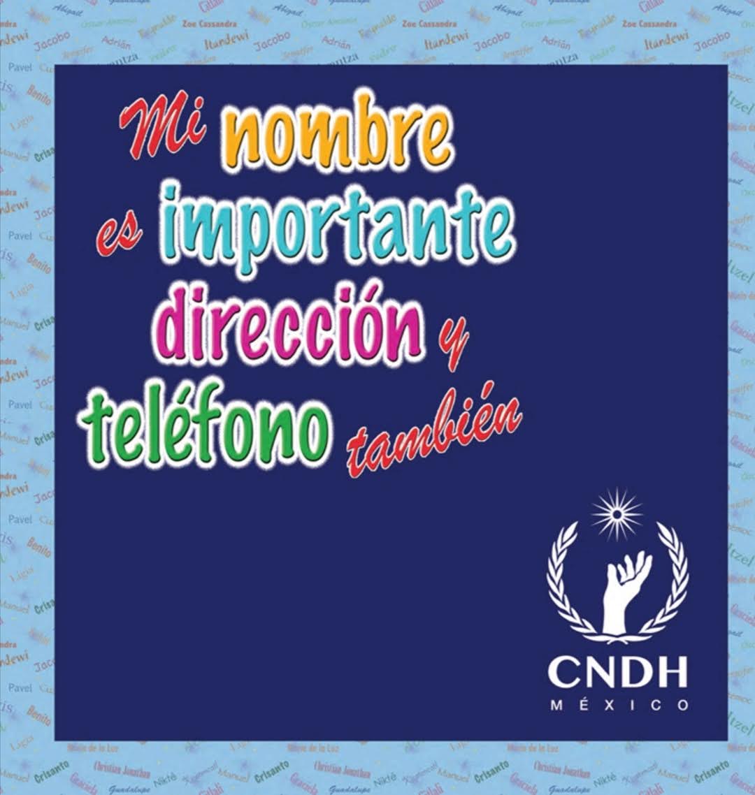 Mi nombre es importante…, dirección y teléfono también