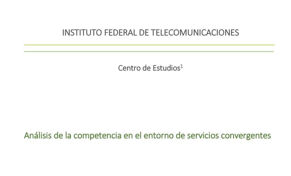 Análisis de la competencia en el entorno de servicios convergentes