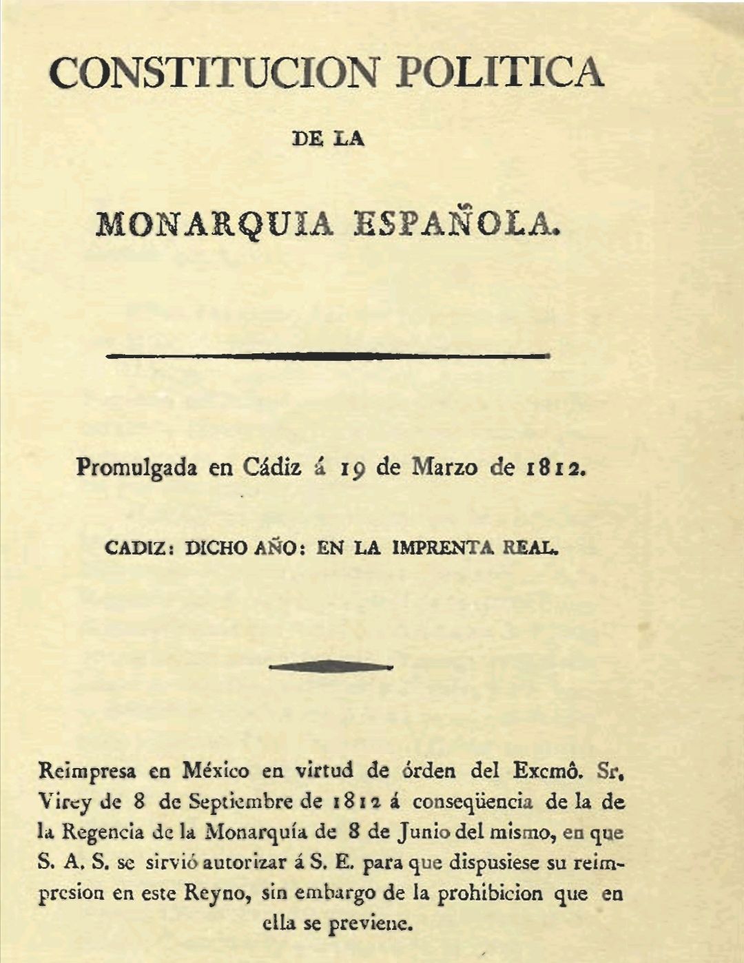 CONSTITUCIÓN POLÍTICA DE LA MONARQUÍA ESPAÑOLA.